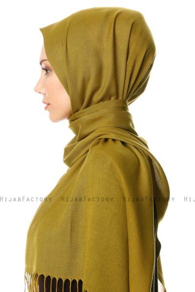 Selin - Olive Pashmina Hijab - Özsoy