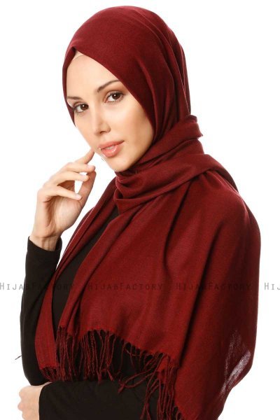Selin - Maroon Pashmina Hijab - Özsoy