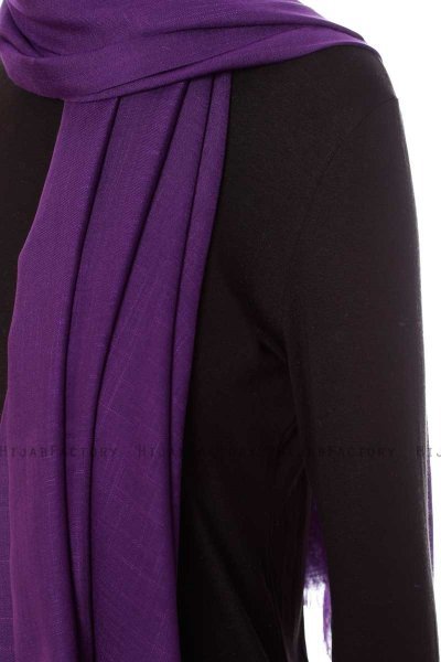 Selma - Deep Violet Plain Color Hijab - Gülsoy