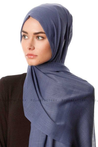 Selma - Denim Plain Color Hijab - Gülsoy