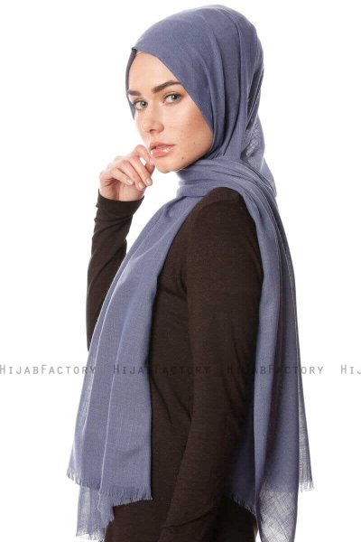 Selma - Denim Plain Color Hijab - Gülsoy