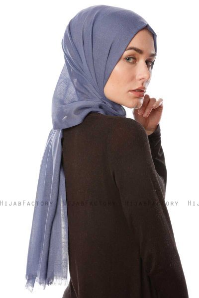 Selma - Denim Plain Color Hijab - Gülsoy