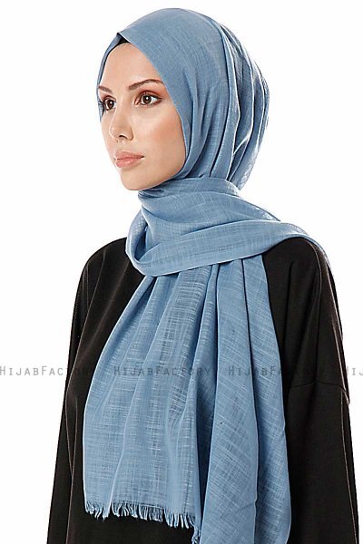 Selma - Indigo Plain Color Hijab - Gülsoy