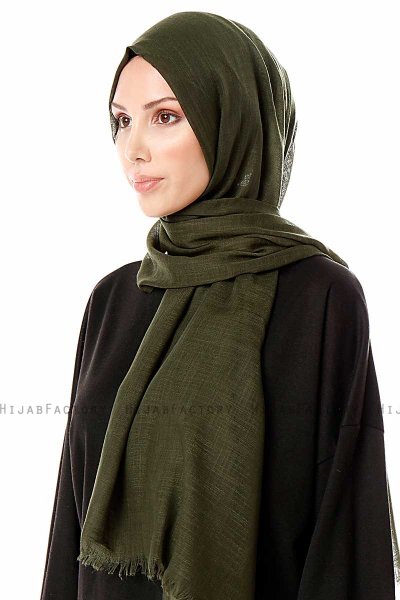 Selma - Khaki Plain Color Hijab - Gülsoy