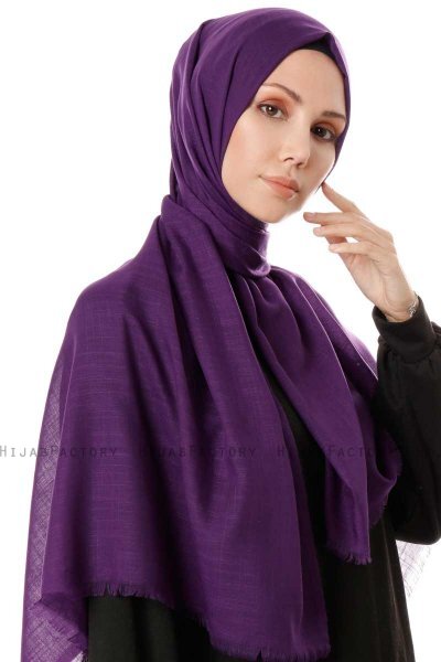Selma - Purple Plain Color Hijab - Gülsoy