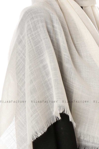 Selma - Light Beige Plain Color Hijab - Gülsoy