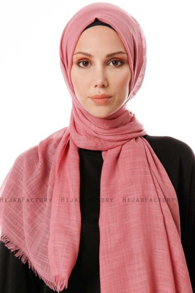 Selma - Dark Pink Plain Color Hijab - Gülsoy