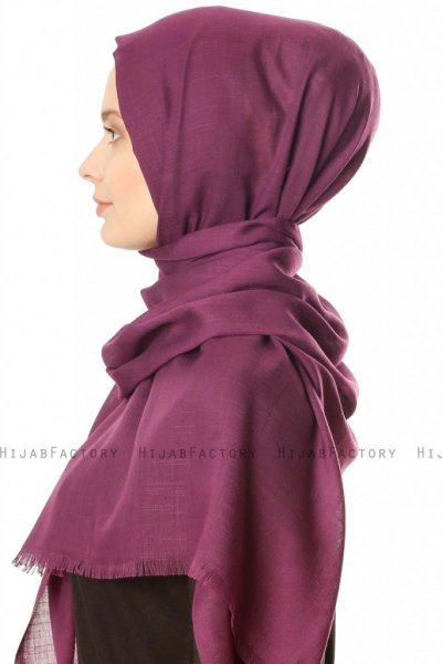 Selma - Plum Plain Color Hijab - Gülsoy