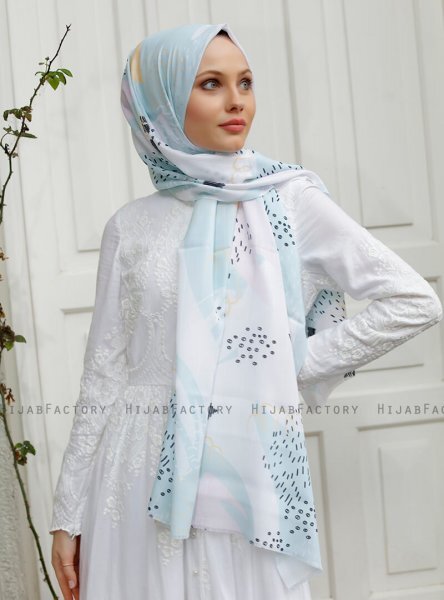 Yumna - Green Patterned Hijab