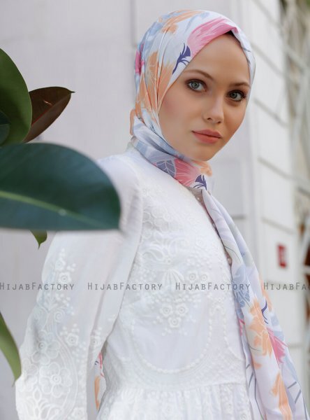 Yumna - Dark Pink Patterned Hijab