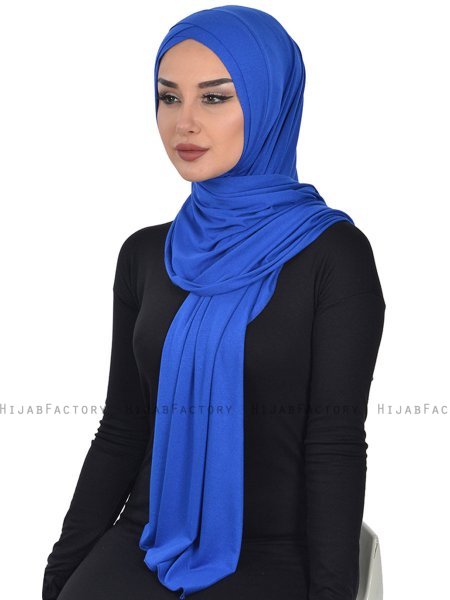 Sofia - Blue Practical Cotton Hijab