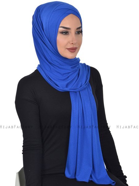 Sofia - Blue Practical Cotton Hijab