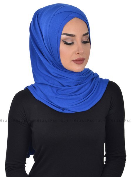 Sofia - Blue Practical Cotton Hijab