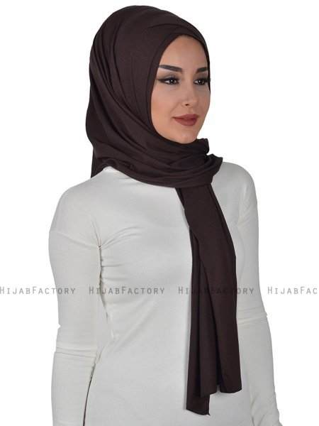 Sofia - Brown Practical Cotton Hijab