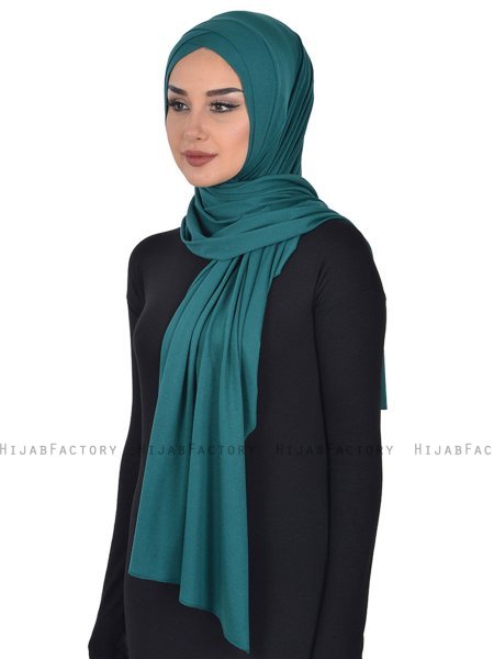 Sofia - Dark Green Practical Cotton Hijab