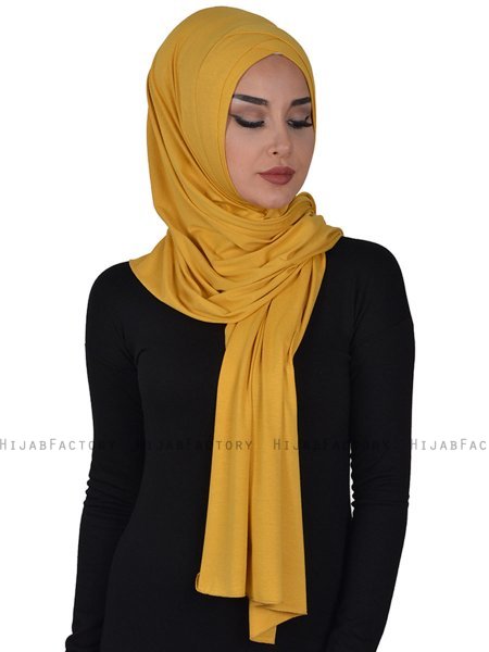 Sofia - Mustard Practical Cotton Hijab