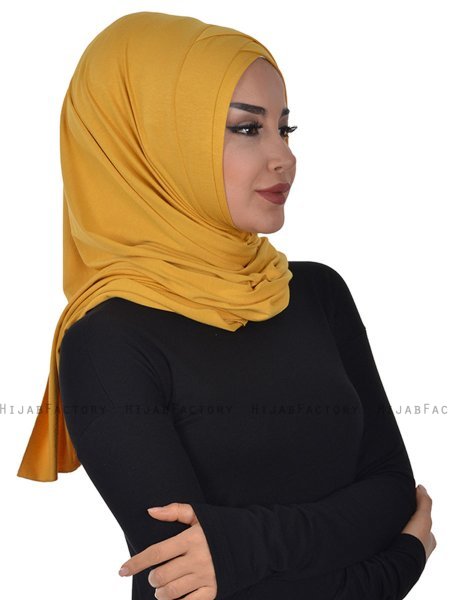 Sofia - Mustard Practical Cotton Hijab