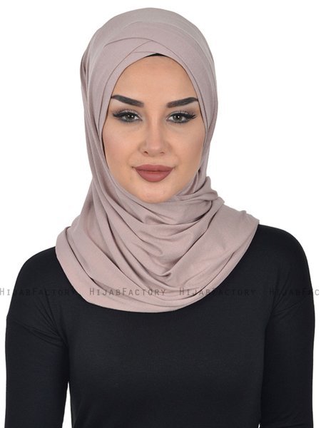 Sofia - Taupe Practical Cotton Hijab