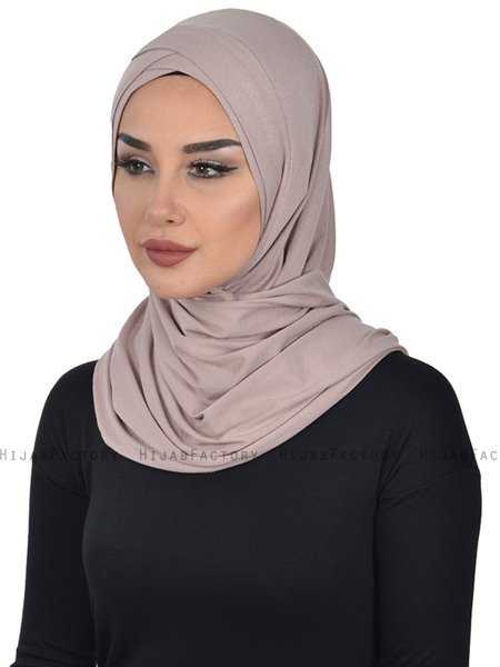 Sofia - Taupe Practical Cotton Hijab