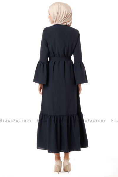 Soraya - Navy Blue Abaya - Miss Cazibe