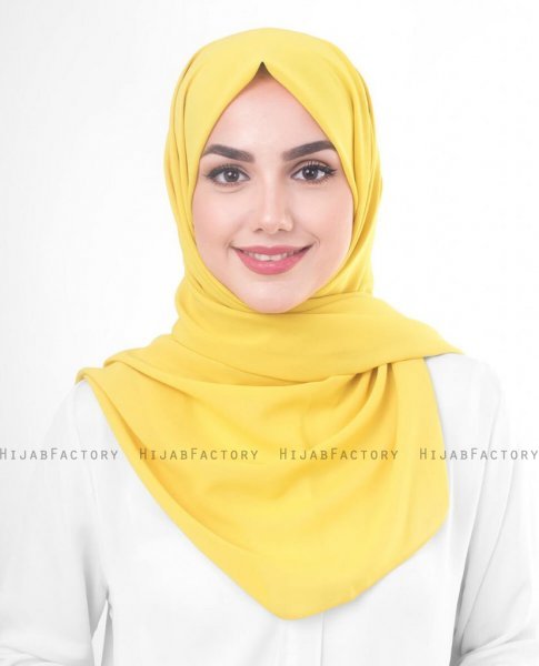 Sulphur Guld Georgette Hijab 5XA44a