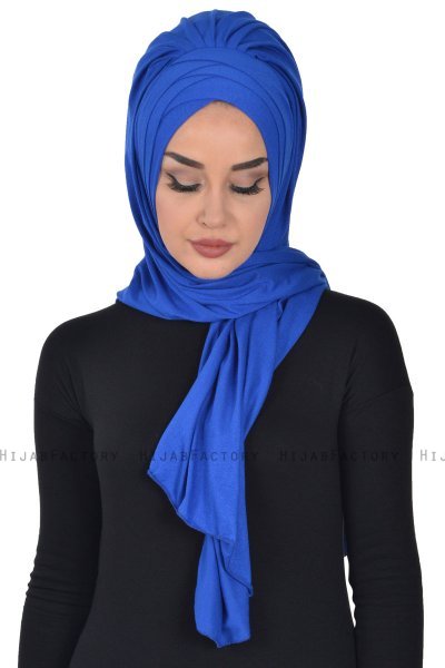 Tamara - Blue Practical Cotton Hijab