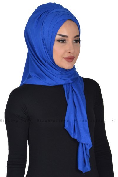 Tamara - Blue Practical Cotton Hijab