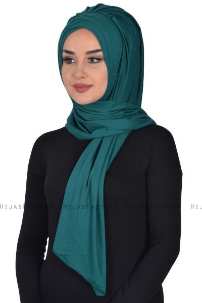 Tamara - Dark Green Practical Cotton Hijab