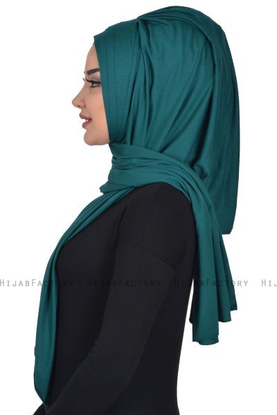 Tamara - Dark Green Practical Cotton Hijab