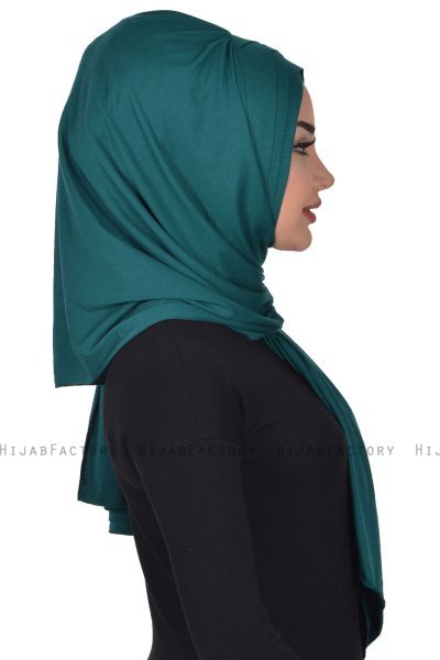 Tamara - Dark Green Practical Cotton Hijab