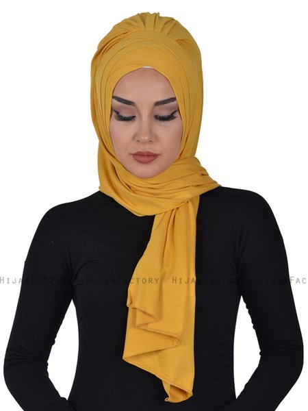 Tamara - Mustard Practical Cotton Hijab