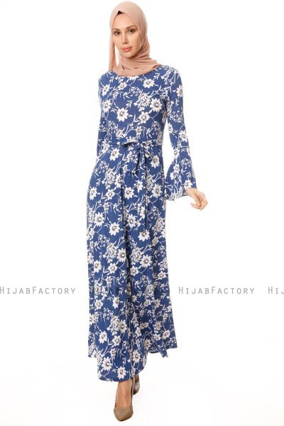 Turna - Blue Floral Dress