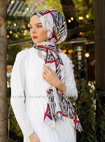 Amapola - Bordeaux Patterned Hijab - Sal Evi