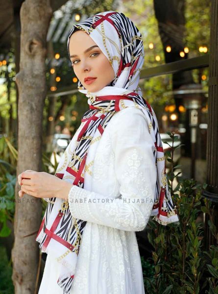 Amapola - Bordeaux Patterned Hijab - Sal Evi