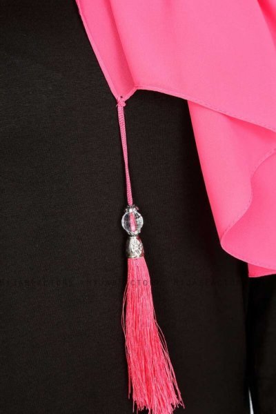 Vahide Fuchsia Crepe Chiffon Hijab 4A1840e