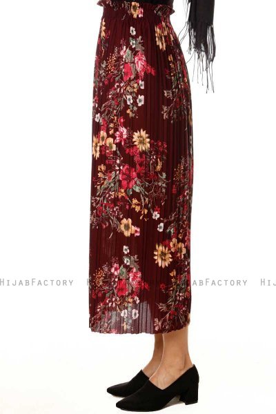 Yamina - Floral Purple Skirt - Burun