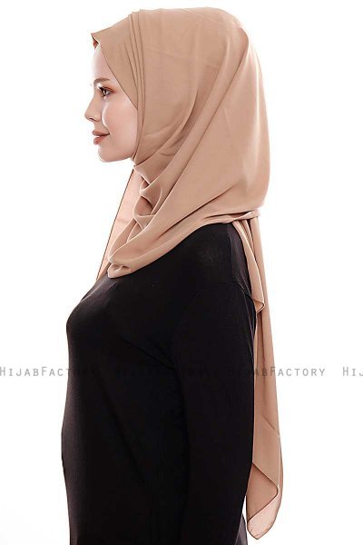 Yara - Camel Practical One Piece Crepe Hijab