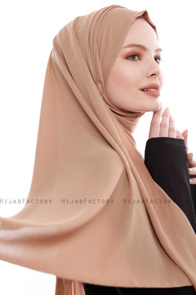 Yara - Gold Practical One Piece Crepe Hijab
