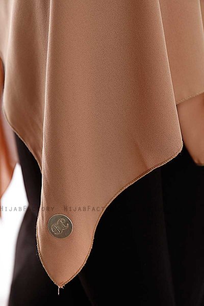 Yara - Gold Practical One Piece Crepe Hijab
