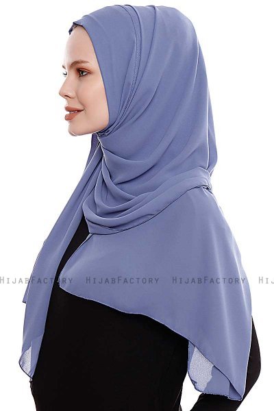 Yara - Indigo Practical One Piece Crepe Hijab