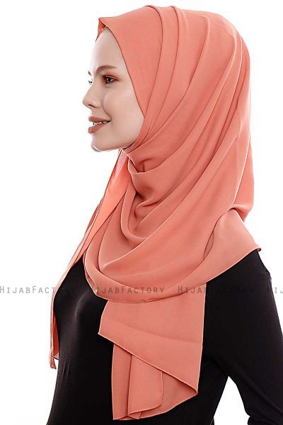 Yara - Salmon Practical One Piece Crepe Hijab