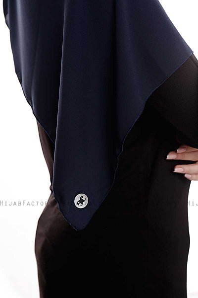 Yara - Navy Blue Practical One Piece Crepe Hijab