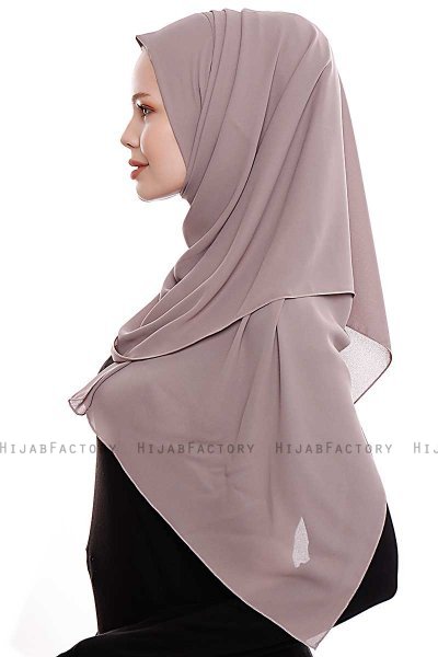 Yara - Dark Taupe Practical One Piece Crepe Hijab