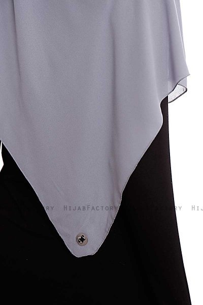 Yara - Dark Grey Practical One Piece Crepe Hijab