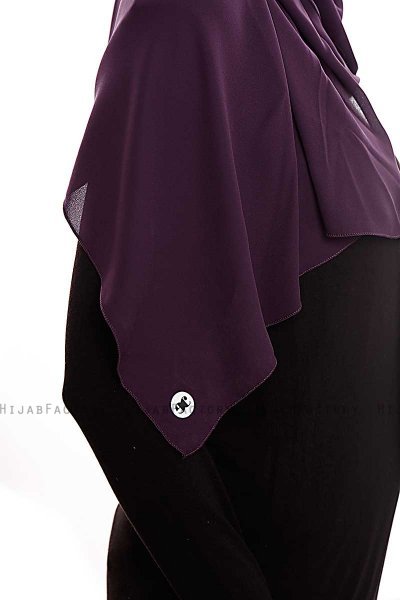 Yara - Dark Purple Practical One Piece Crepe Hijab