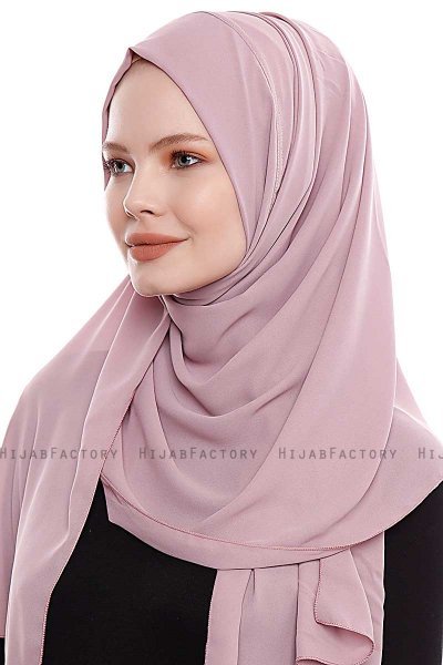 Yara - Dark Pink Practical One Piece Crepe Hijab