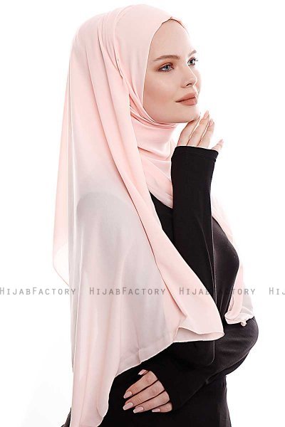 Yara - Pink Practical One Piece Crepe Hijab