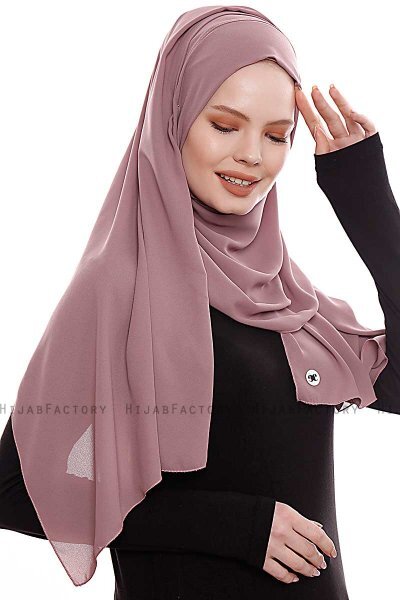 Yara - Rose Pink Practical One Piece Crepe Hijab