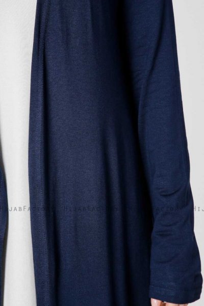 Yasmin Marinblå Lång Cardigan 280085e