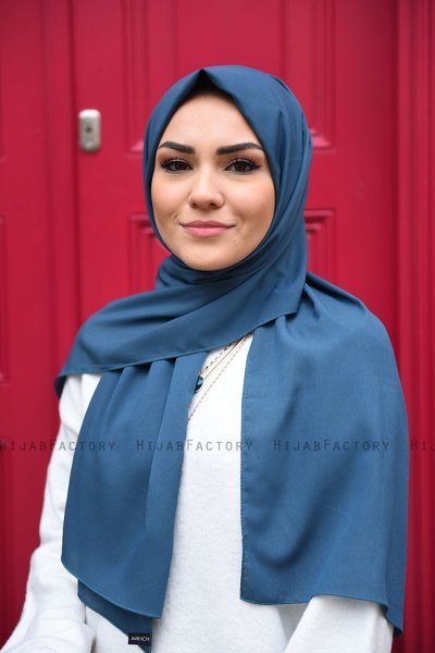 Zahra - Petrol Green Crepe Hijab - Mirach